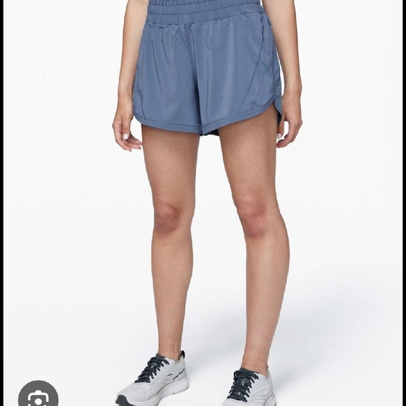 Women's Blue Athletic Shorts - Picture 3 of 9